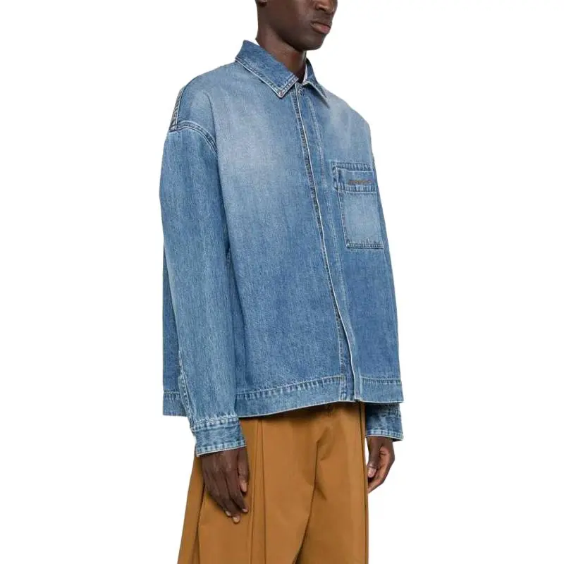 Jacquemus Logo Embroidered Denim Shirt-3