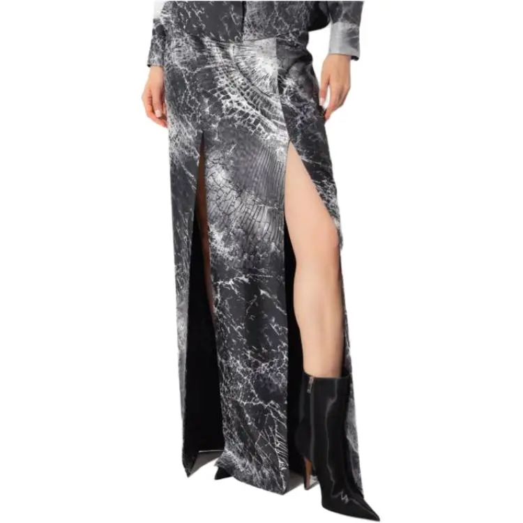 Alexander McQueen Smashed Screen Double Slit Skirt-1