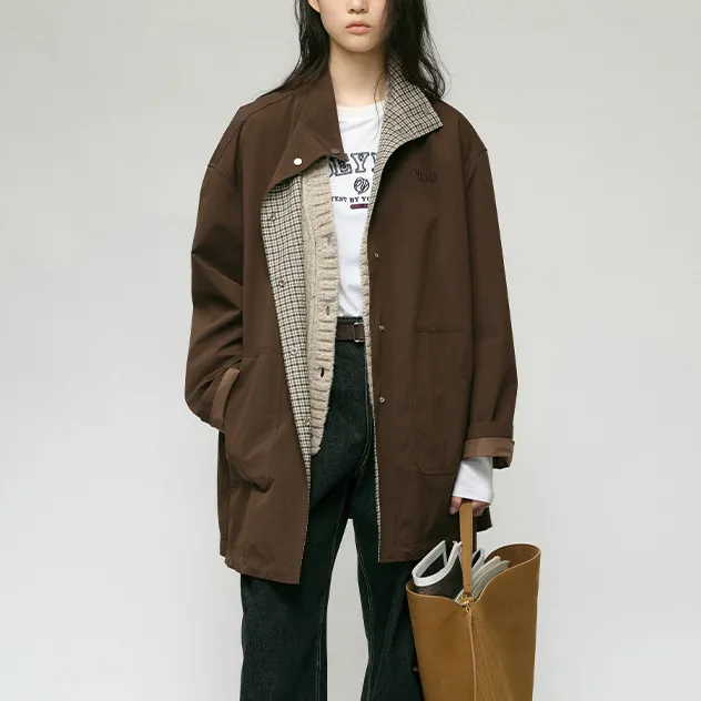YOEYYOU Jackets Coats Women's Walnut Brown-1