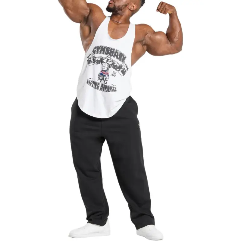 GYMSHARK Tank Tops Men White-2