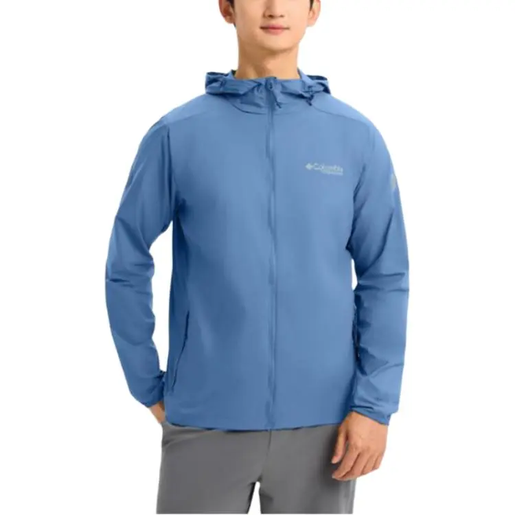 Columbia Breathable Water Resistant Wear Resistant UV Protection Sun Protection Clothing Men's Blue-2