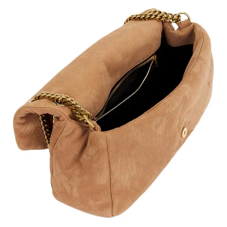 SAINT LAURENT Calypso Lambskin Shoulder Bag Medium Size Women's Khaki-4