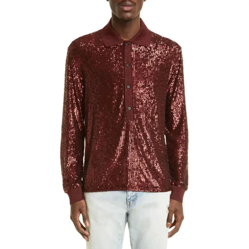SAINT LAURENT Polo Shirts Men Bright Red-2