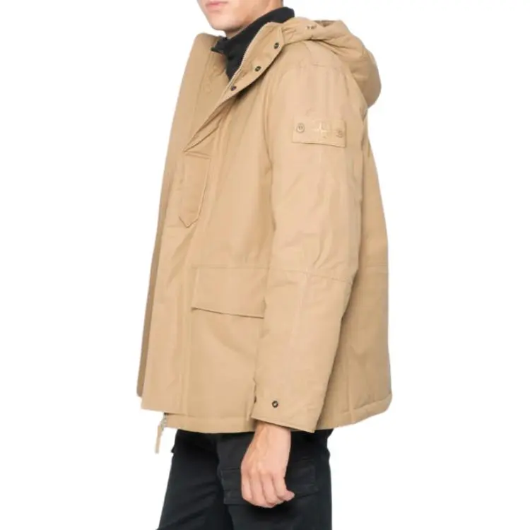 STONE ISLAND Garment dyed Cotton Hooded Jacket-4