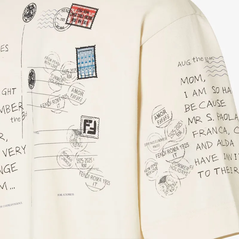 FENDI T Shirts Men White-2