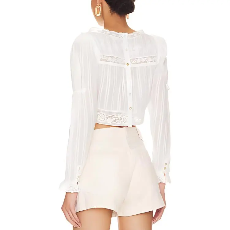 LOVESHACKFANCY Crop Tops Women's White-1