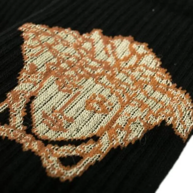 VERSACE Medusa Logo Socks 'Black/Gold'-1