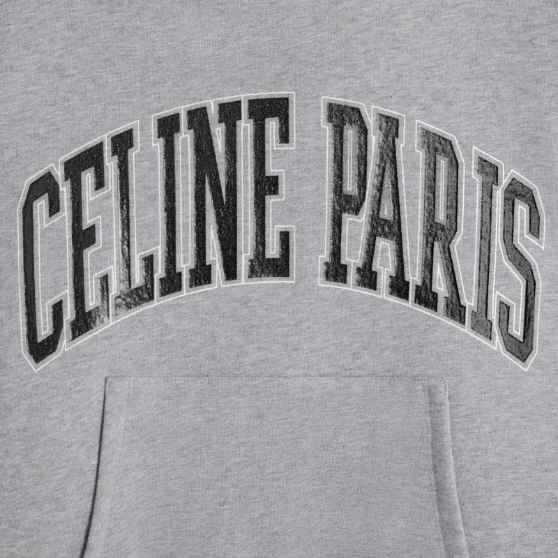 CELINE Logo Printed Drawstring Hoodie-6