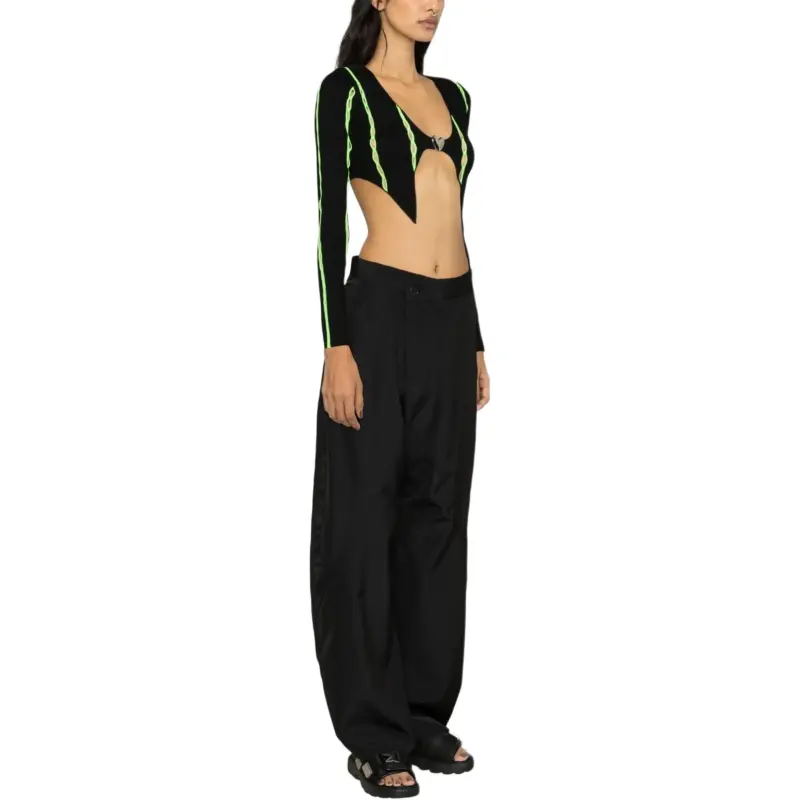 AMBUSH Contrast Trim Cropped Knitted Cardigan-3