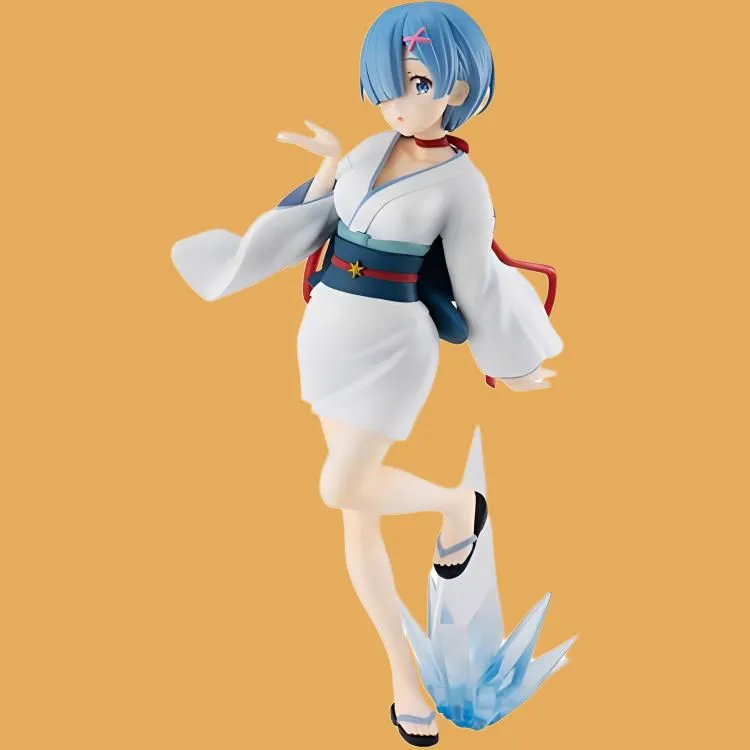 FURYU Rem Zero Starting Life In Another World Rem Snow Maiden 21cm Bonus Gifts-4