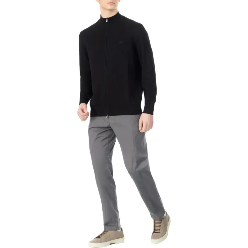 HUGO BOSS High neck Cotton Cardigan-1