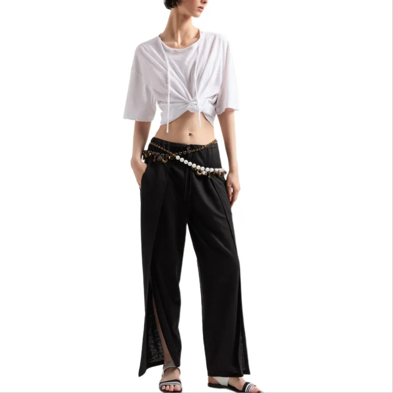 GIORGIO ARMANI Cotton Jersey And Linen T shirt-1