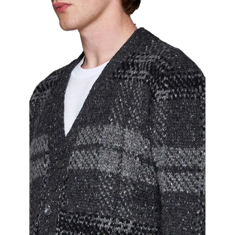 THOM BROWNE Tartan check Pattern Cardigan-5