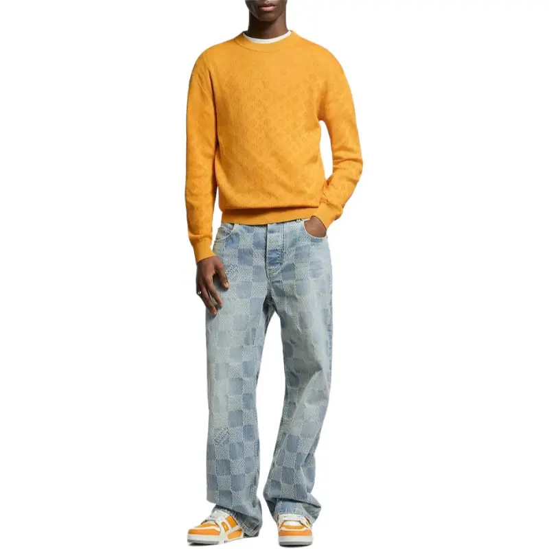 LOUIS VUITTON 1AGJHI Monogram Pointelle Cotton Pullover-1