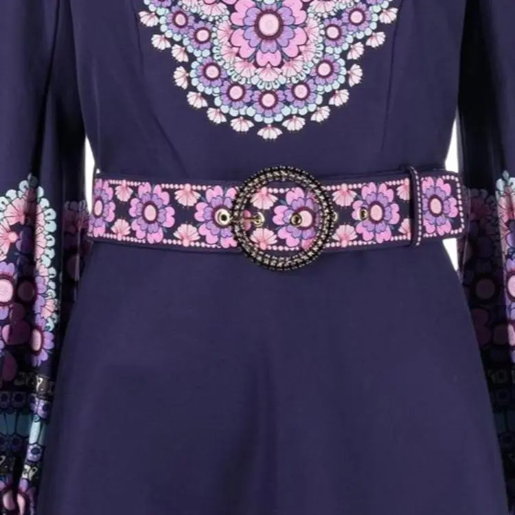 Zimmermann FW22 Long Sleeved Dress Women's Purple-4