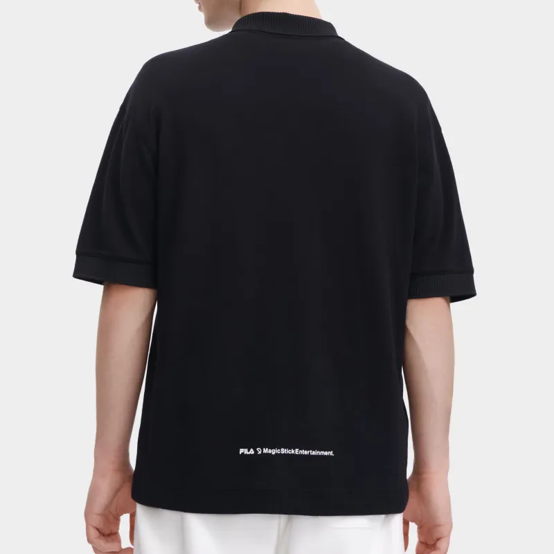 FILA Polo Shirts Men Jet Black-3