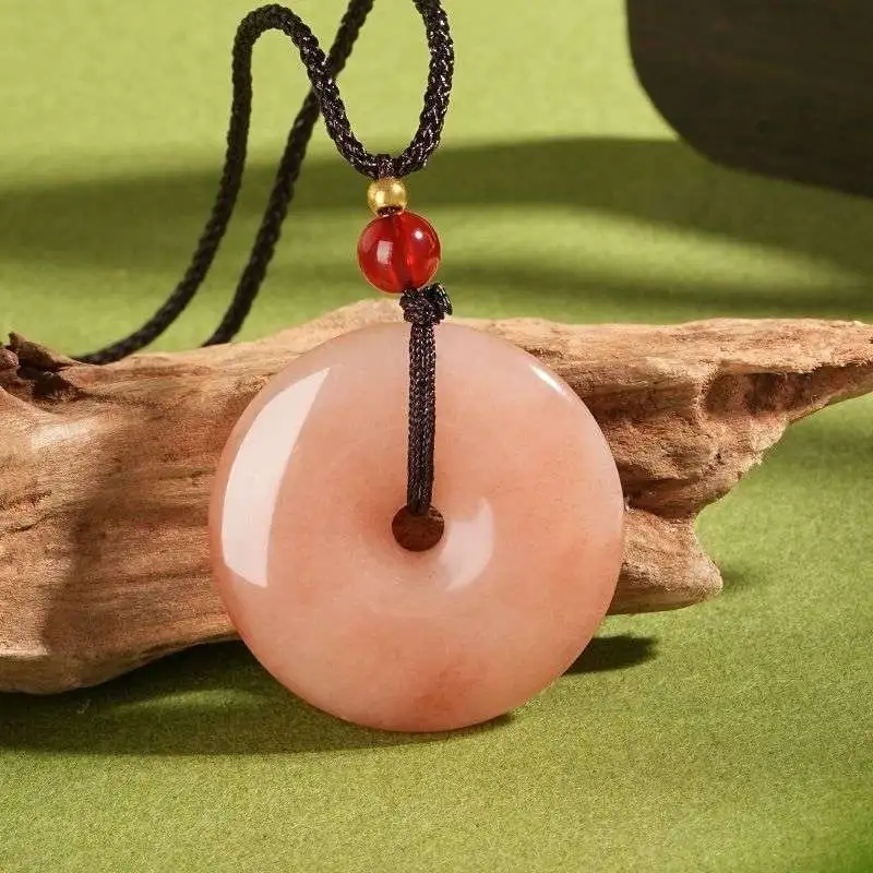 Gifts Golden Silk Jade Necklaces Unisex-2
