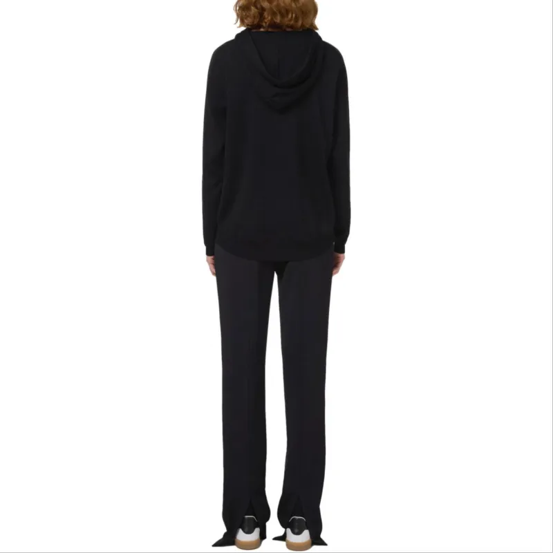 Elisabetta Franchi Logo Banded Hooded Sweatshirt-3