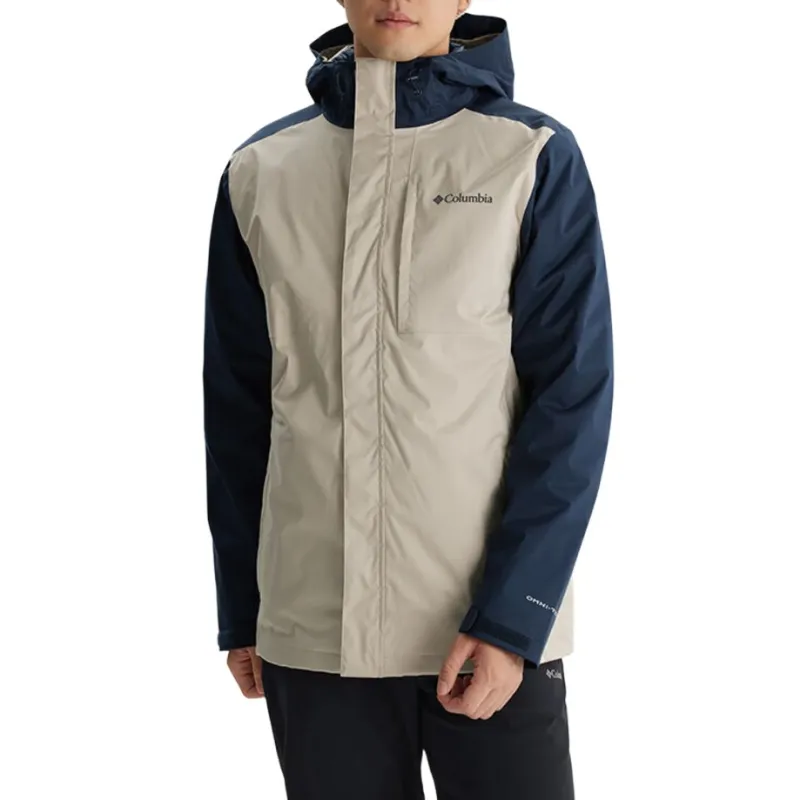 Columbia CABOT TRAIL Water Resistant Warm Heat Reflective Windbreaker Jacket Men's Beige Blue-4