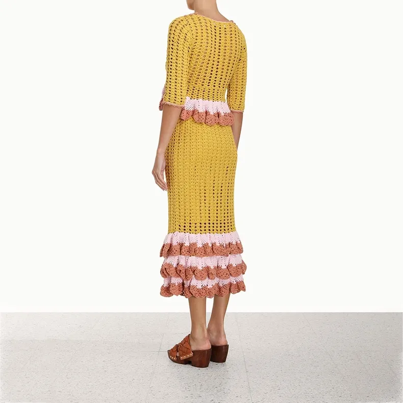 Zimmermann Casual Long Skirts Women's Yellow-1