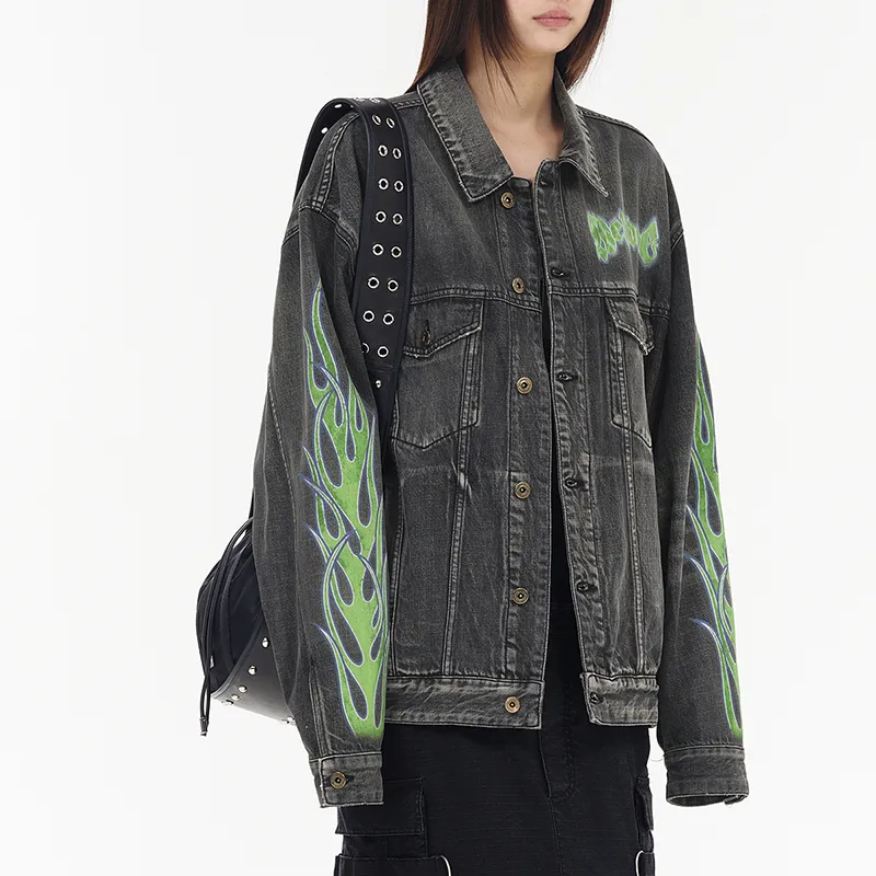 WE11DONE Denim Jackets Unisex Black-2