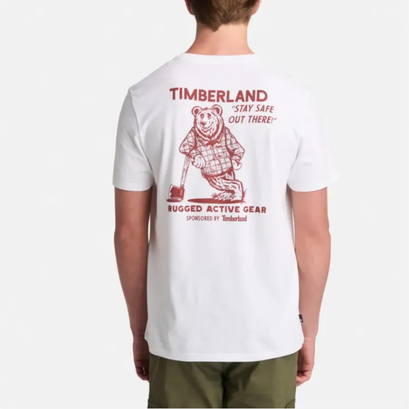 Timberland SS25 T Shirt Men's 100 White-2