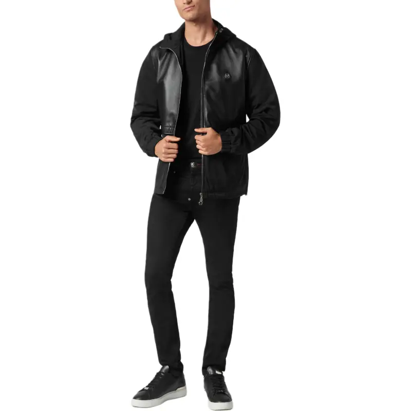PHILIPP PLEIN Logo Patch Hooded Jacket-3