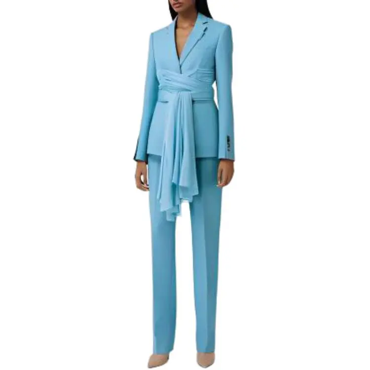 Burberry FW23 Business Suits Coats Women's Blue-4