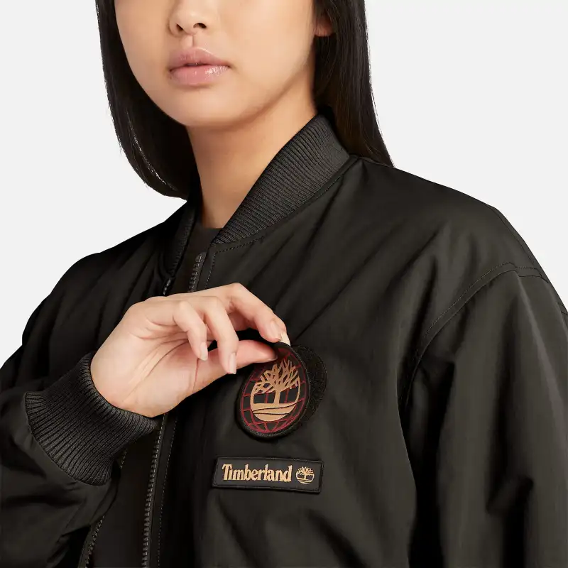 Timberland Chinese New Year BADGE BOMBER Puffer Jacket Unisex Black-4
