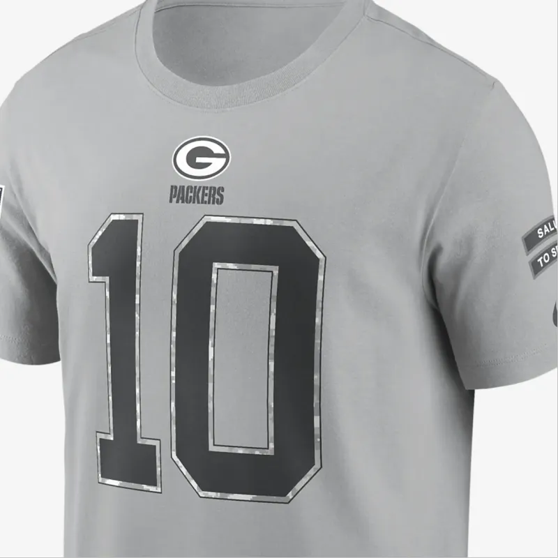 Nike Jordan Love Green Bay Packers Salute To Service Men's Nike Nfl T-Shirt-2
