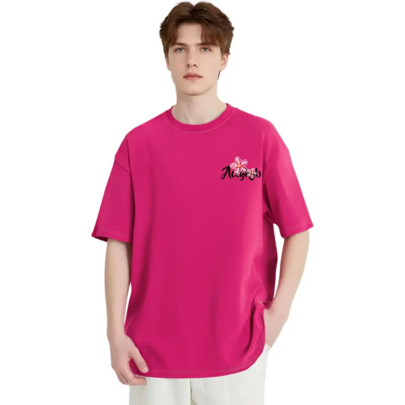 YK&YB T Shirts Unisex Rose Red-3