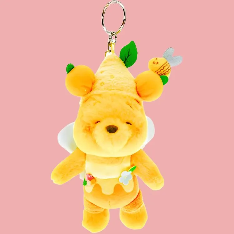 Disney Winnie Bear Keychain Dolls Plush Pendant 15cm High 5cm Length-1