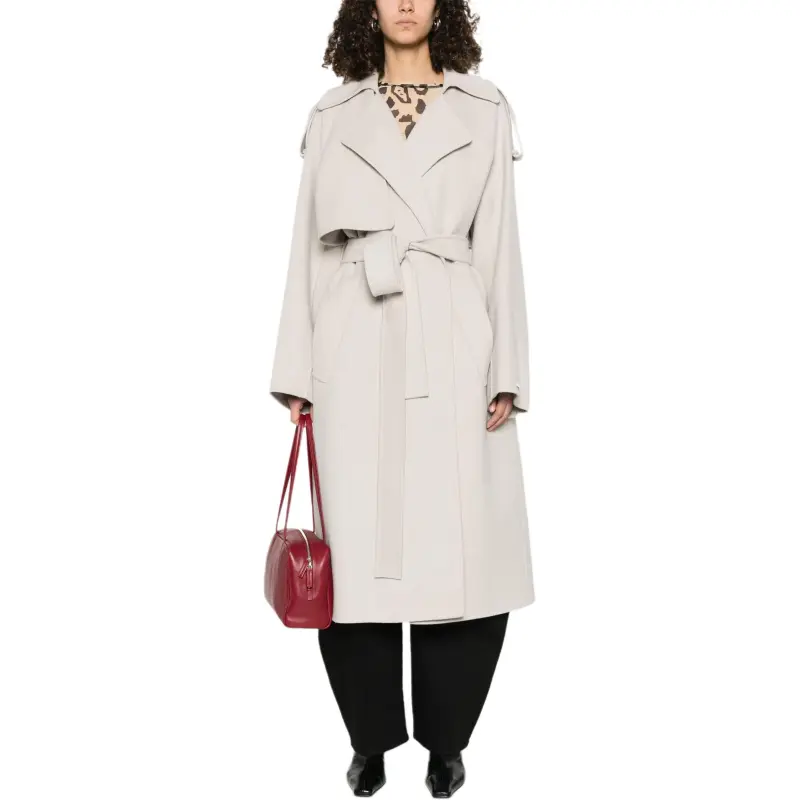 SportMax Fiore Belted Long Sleeved Coat-2