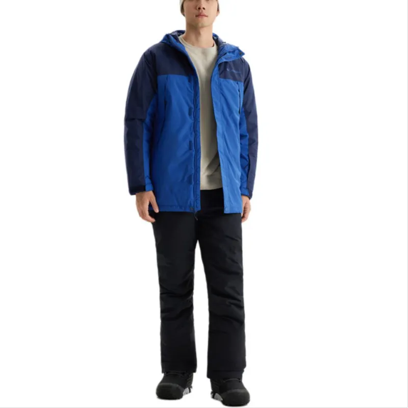 Columbia Omni Heat Skiing And Paragliding Waterproof And Warm Windbreaker Jacket Men's Blue-4