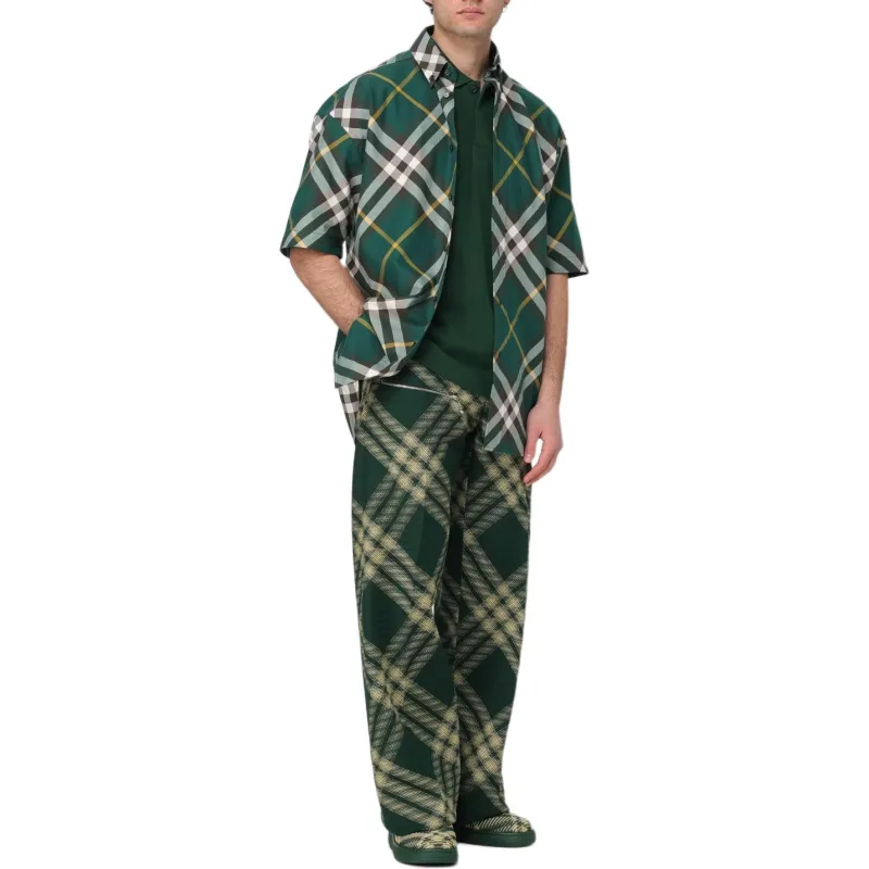 Burberry Shirts Men Green-3