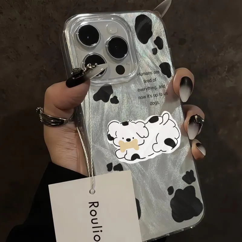 XIANGRIKE TPU Material Bone Dog Phone Case Compatible With IPhone 15/14 Plus/13/12/11/15 Pro Max/XS/XR/XS Max/8 Plus-2
