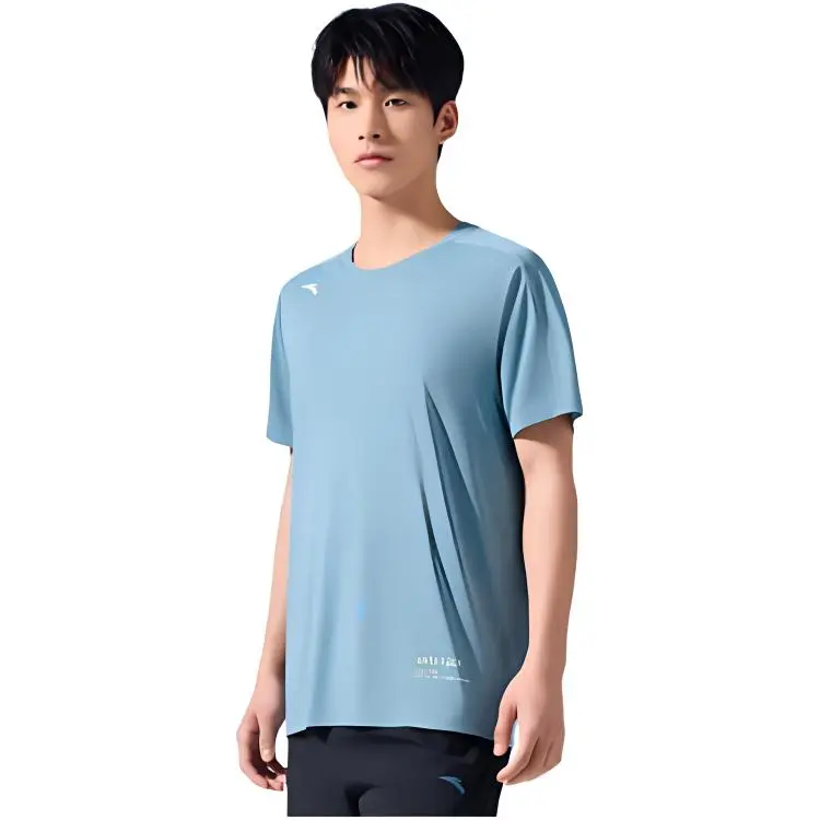 Anta Variety Training Collection T Shirt Men's Cloud Heaven Blue-2