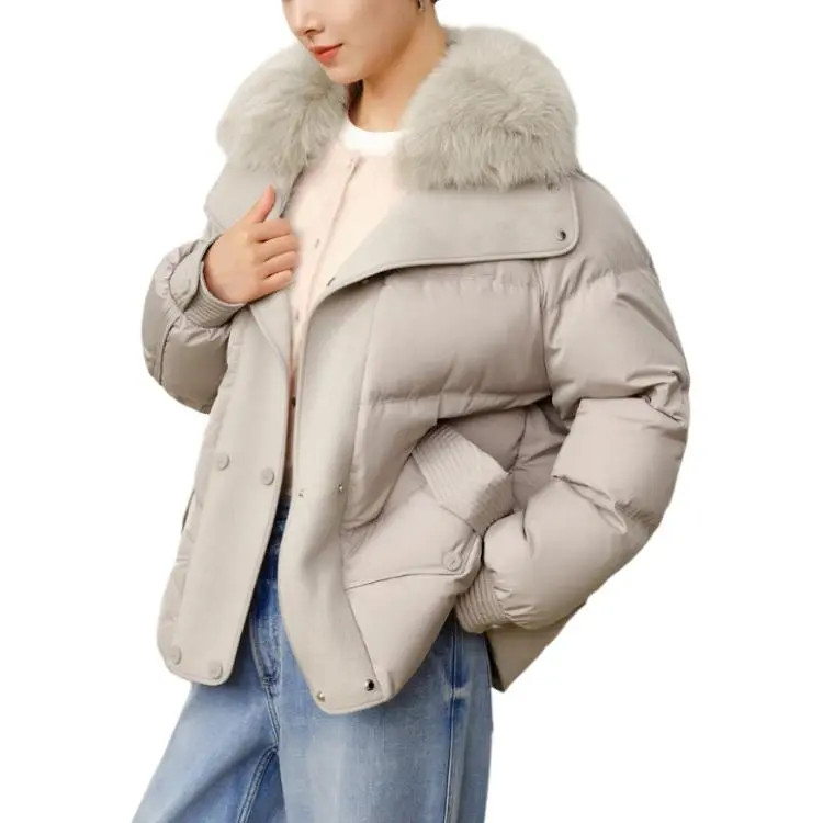 JZ. ANNAKRO Down Jacket Women's Green Gray-3