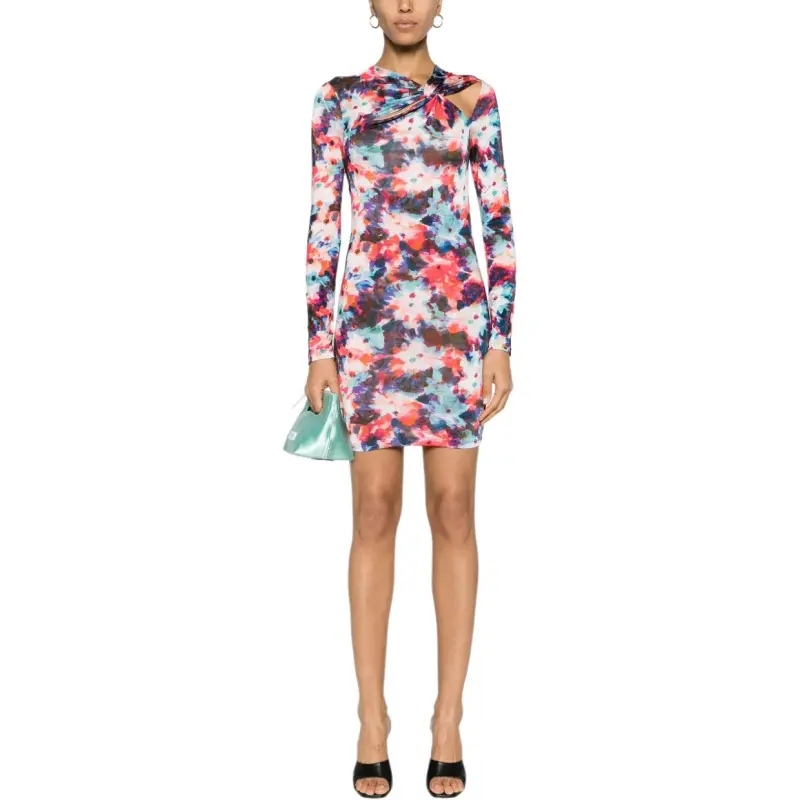 Patrizia Pepe Asymmetric Neck Draped Dress-2