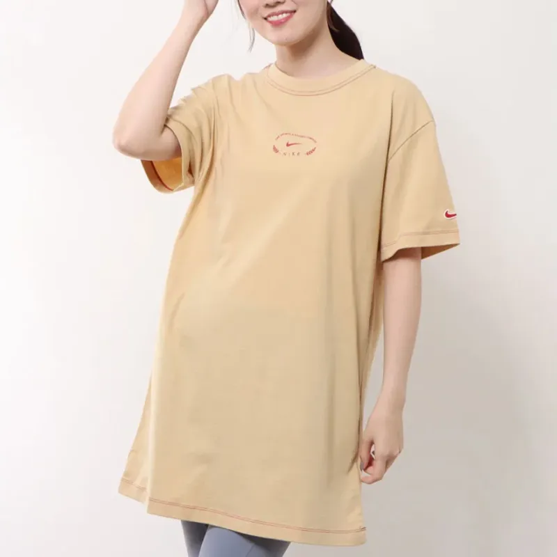 Nike T Shirts Women's Beige-4