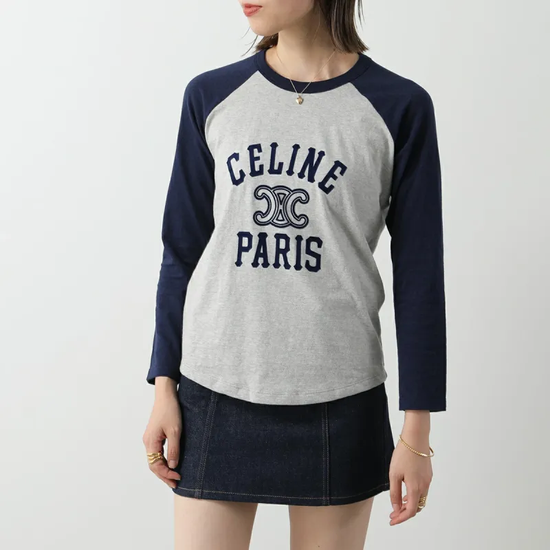 CELINE SS24 Raglan Sleeve T Shirt Women's Mixed Gray-5
