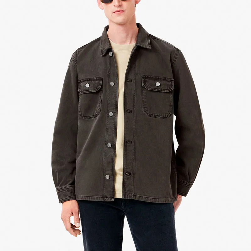 LACOSTE Denim Jacket Men's Black-1