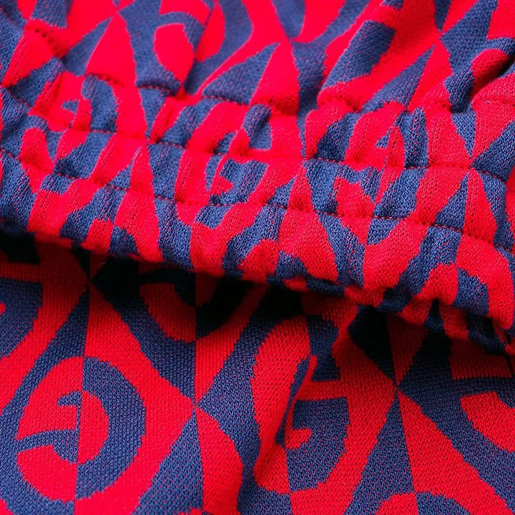GUCCI Knitted Sweatpants Men Rose Red-5