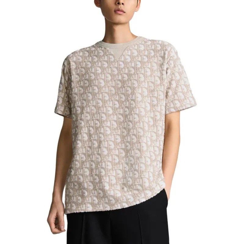 DIOR T Shirts Men Beige-2