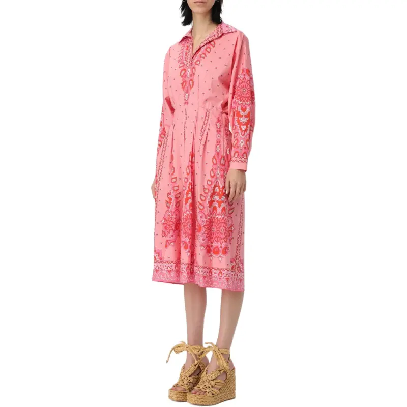 ETRO Paisley Printed Pleated Shirt Dress-2