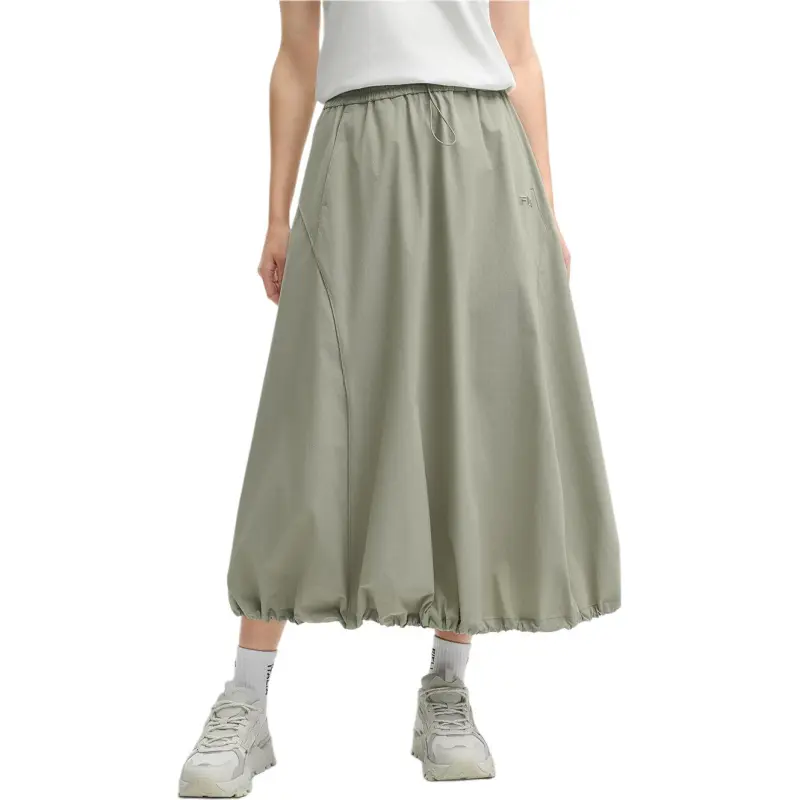 FILA ORIGINALE Casual Long Skirt Women's Green Khaki-1
