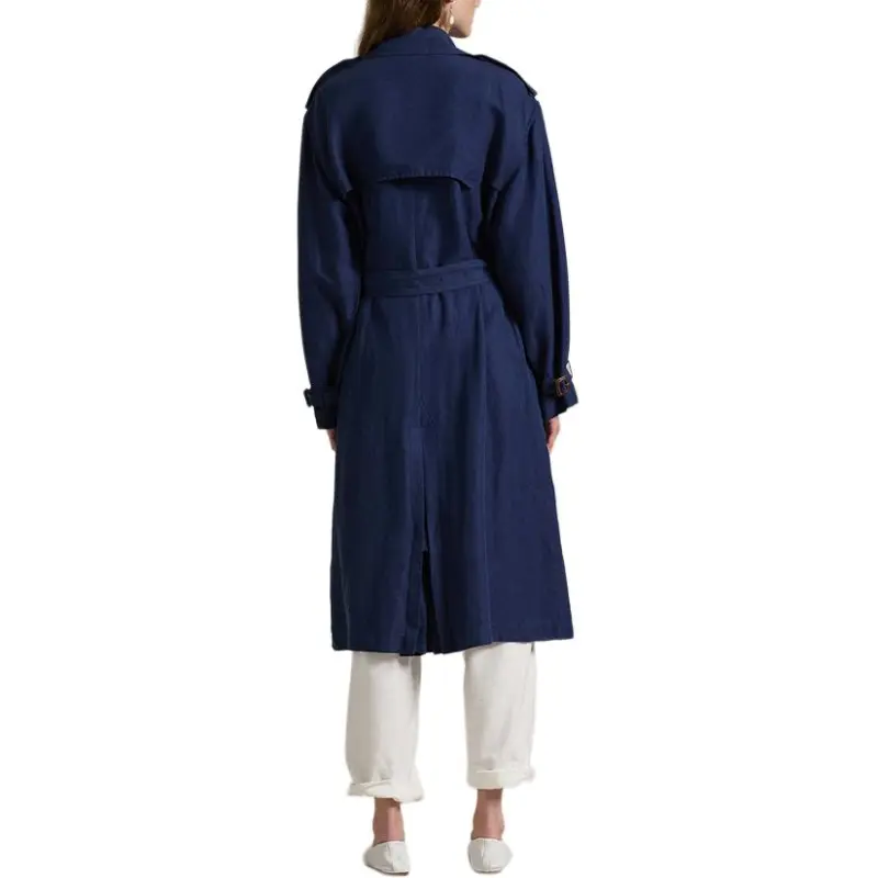 Polo Ralph Lauren SS25 Trench Coat Women's Dark Blue-2