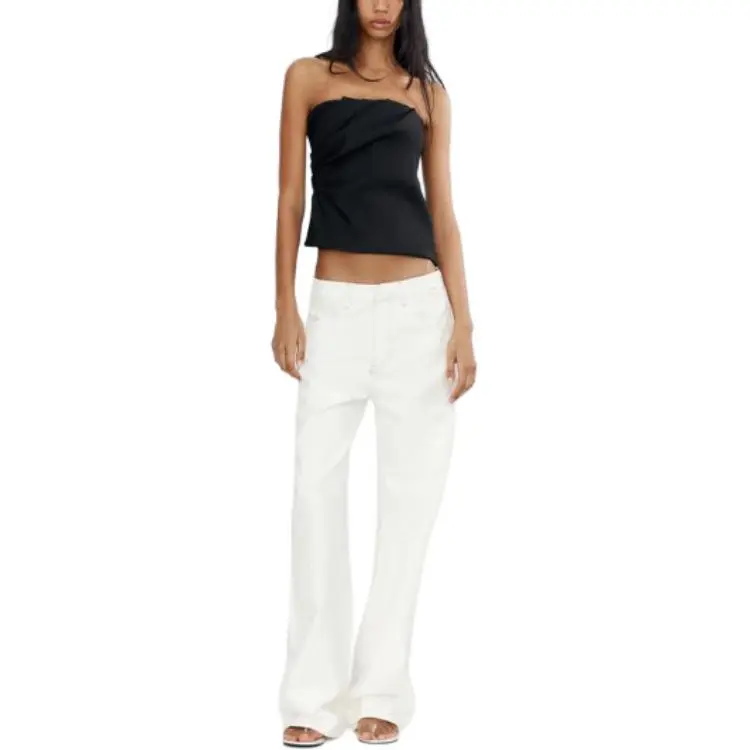 ZARA Strapless Top Women's Black-2