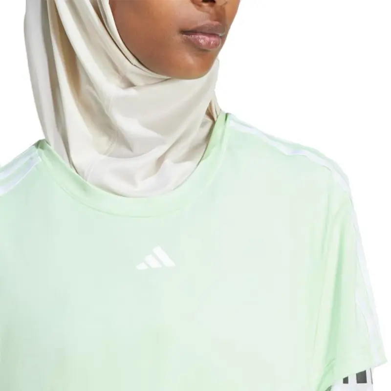 Adidas Drop Shoulder Sleeve T Shirt Women's Green-3
