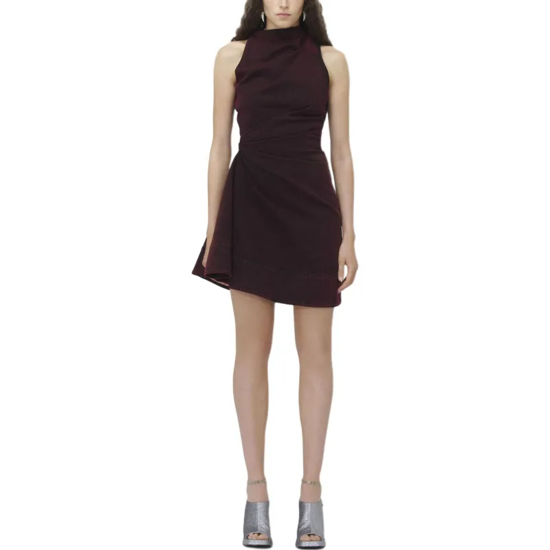 Alexander McQueen Overdyed Denim Mini Dress-1
